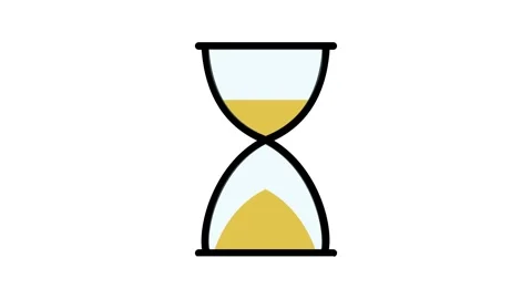 Simple hourglass on white background to calculate time Stock Footage 286979486
