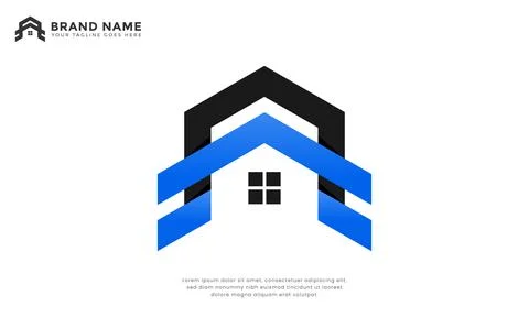 Simple house gradient logo Stock-Illustration