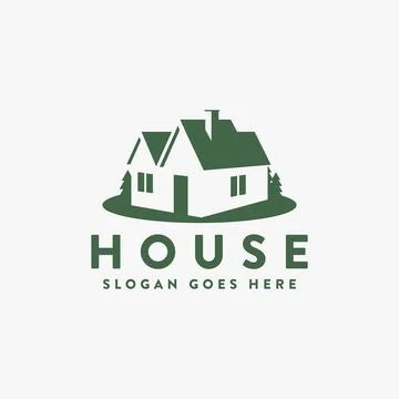 Simple house home logo vector icon on white background Stock Illustration