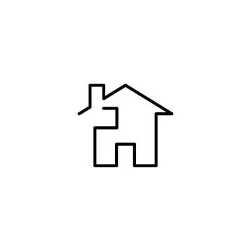 Simple house icon vector logo design Stock Illustration