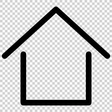 Simple house line drawing icon Stock Illustration