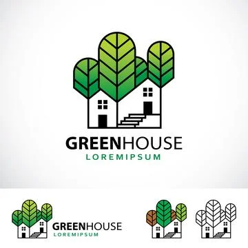 Simple House Logo Design Template Illustrazione stock