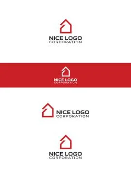 Simple house logo Illustrazione stock