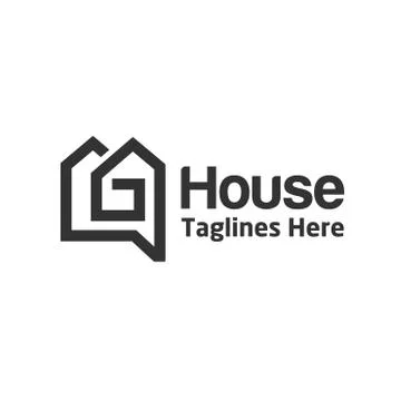 Simple house logo vector Stock Illustration
