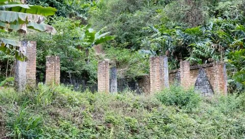 Simple house for the poor, under construction Stock Photos