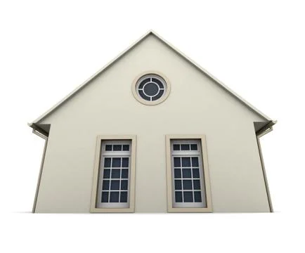 Simple House rendering Stock Illustration