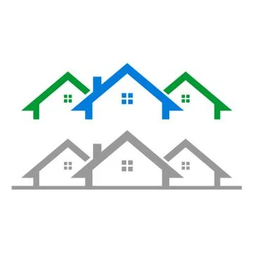 Simple House Residential Stock Illustration