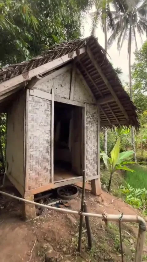 Simple house in the village2 Stock Footage 307366230