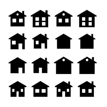 Simple housing icon home developer logo vector art 스톡 일러스트