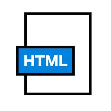Simple HTML file icon. html extension. Vector. Illustrazione stock