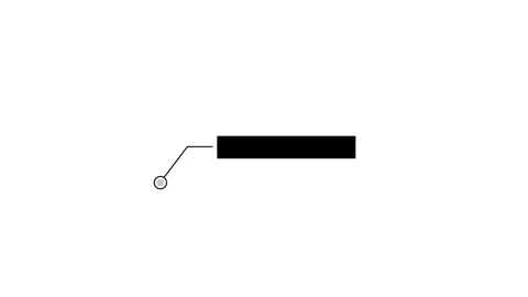 Simple HUD elements rectangle frame lines callout animation for text on Transpar Stock Footage 323305559