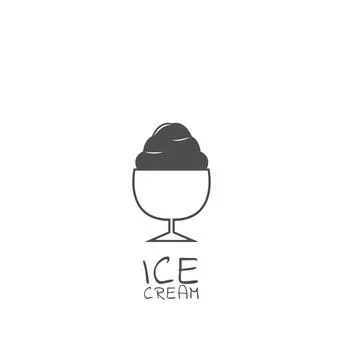 Simple ice cream icon Vector illustration Stock Illustration