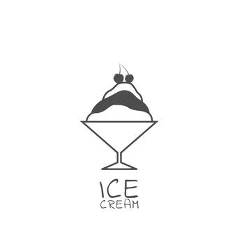 Simple ice cream icon Vector illustration Stock Illustration