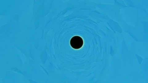 A simple ice tunnel with a black end. Animation of the passage through the North Stock Footage 265660495