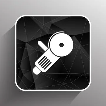 Simple icon angle grinder electro vector work Illustrazione stock
