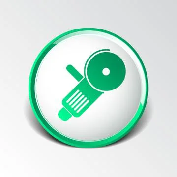 Simple icon angle grinder electro vector work Stock Illustration