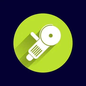 Simple icon angle grinder electro vector work Stock Illustration
