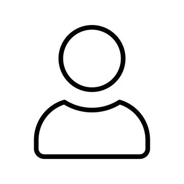 Simple Icon of Anonymous User Profile in Minimalist Design Style Stock Illustration