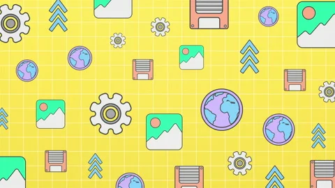 Simple Icon Background 2 Stock Footage 237037403