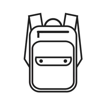 Simple icon with a backpack Stock Illustration