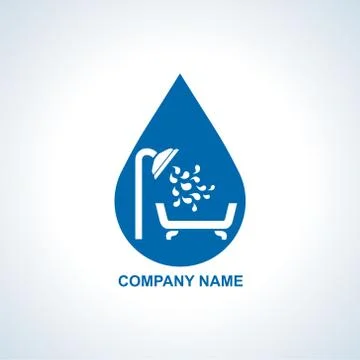 Simple icon of bath with shower Ilustración de archivo
