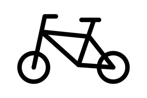 Simple icon of a black bicycle. Vector. Stock Illustration