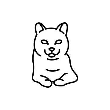 Simple Icon Cat Design Illustration vector for digital and print design Stock Illustration