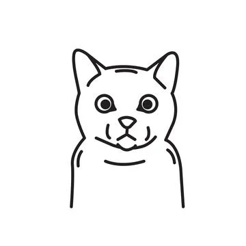 Simple Icon Cat Design Illustration vector for digital and print design Stock Illustration