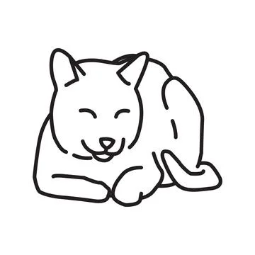 Simple Icon Cat Design Illustration vector for digital and print design Stock Illustration