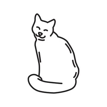Simple Icon Cat Design Illustration vector for digital and print design Stock Illustration