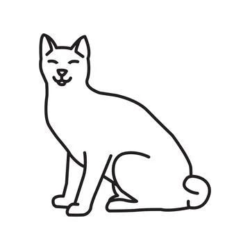 Simple Icon Cat Design Illustration vector for digital and print design Stock Illustration