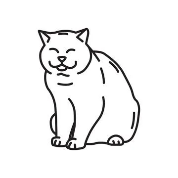 Simple Icon Cat Design Illustration vector for digital and print design Stock Illustration