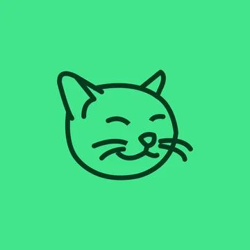 Simple Icon Cat Logo Design Illustration vector for digital and print design Stock Illustration