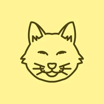 Simple Icon Cat Logo Design Illustration vector for digital and print design Stock Illustration