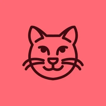 Simple Icon Cat Logo Design Illustration vector for digital and print design Stock Illustration