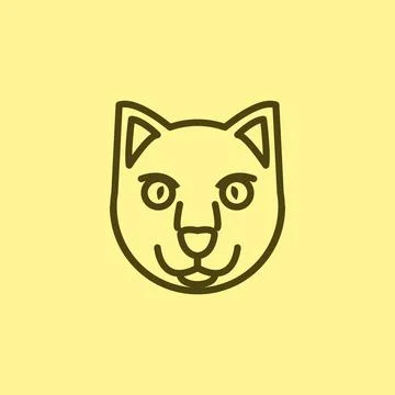 Simple Icon Cat Logo Design Illustration vector for digital and print design Stock Illustration