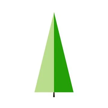 Simple icon of creative abstract green tree Stock Illustration