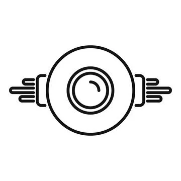 Simple icon of data transfering through fiber optics cable Stock Illustration