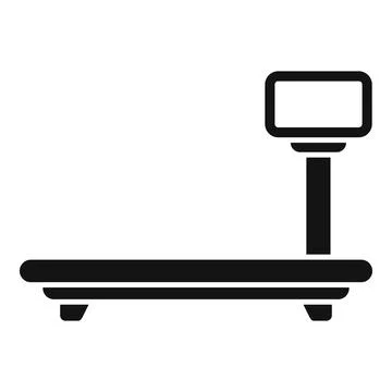 Simple icon of a digital scale used for weighing products in a shop Stockillustratie