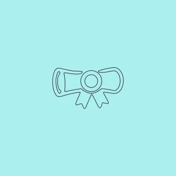 Simple icon diploma Stock Illustration