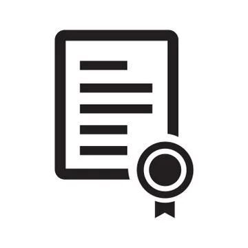 Simple icon diploma Stock Illustration