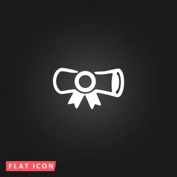 Simple icon diploma Stock Illustration