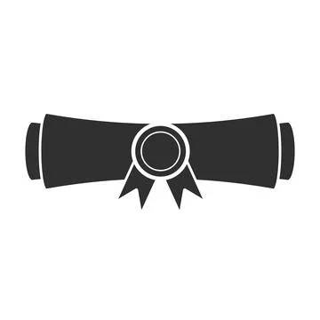 Simple icon diploma Stock Illustration