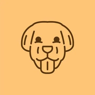 Simple Icon Dog Logo Design Illustration vector for digital and print design Stock Illustration