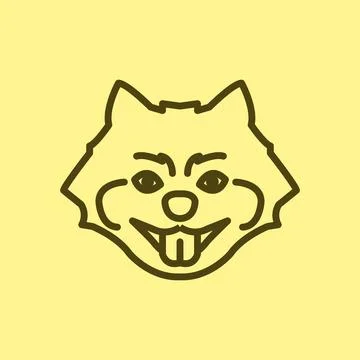 Simple Icon Dog Logo Design Illustration vector for digital and print design Stock Illustration
