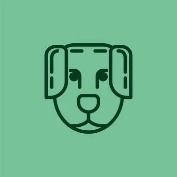 Simple Icon Dog Logo Design Illustration vector for digital and print design Stock Illustration