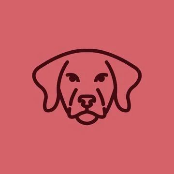 Simple Icon Dog Logo Design Illustration vector for digital and print design Stock Illustration