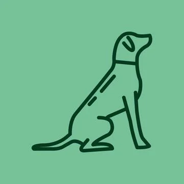Simple Icon Dog Logo Design Illustration vector for digital and print design Stock Illustration
