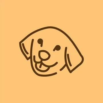 Simple Icon Dog Logo Design Illustration vector for digital and print design Stock Illustration