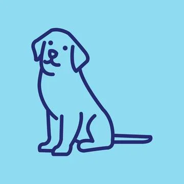 Simple Icon Dog Logo Design Illustration vector for digital and print design Stock Illustration